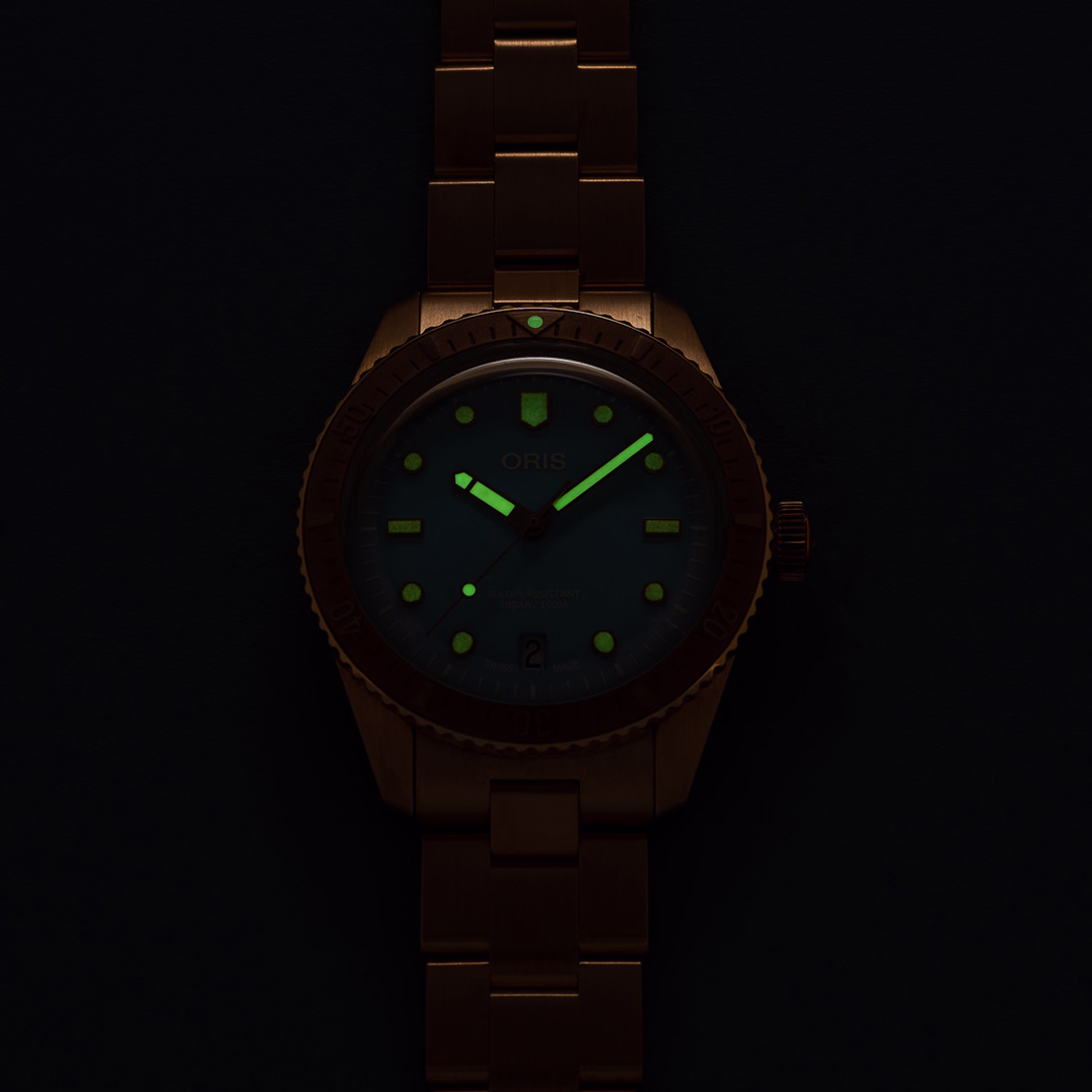 Oris Divers Sixty‑Five Cotton Candy 38mm Bronze Herrenuhr 01 733 7771 3155-07 8 19 15