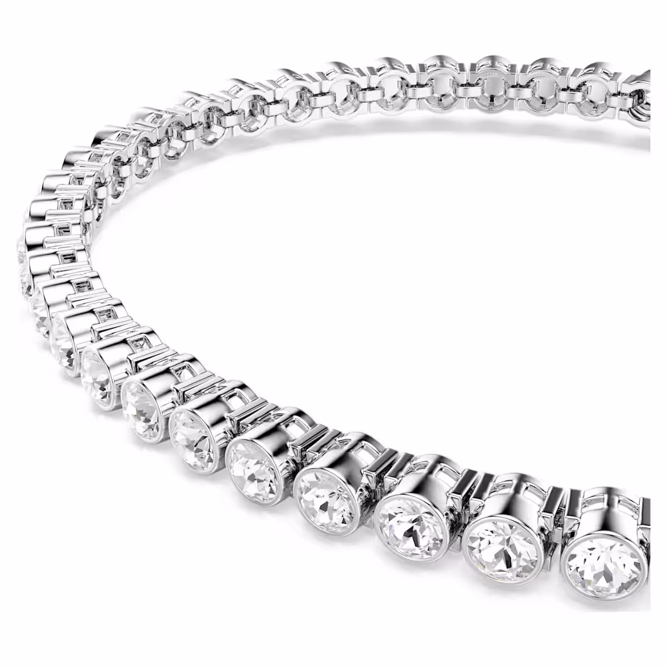 Swarovski  Imber Emily Tennis Armband Rundschliff, Weiß, Rhodiniert