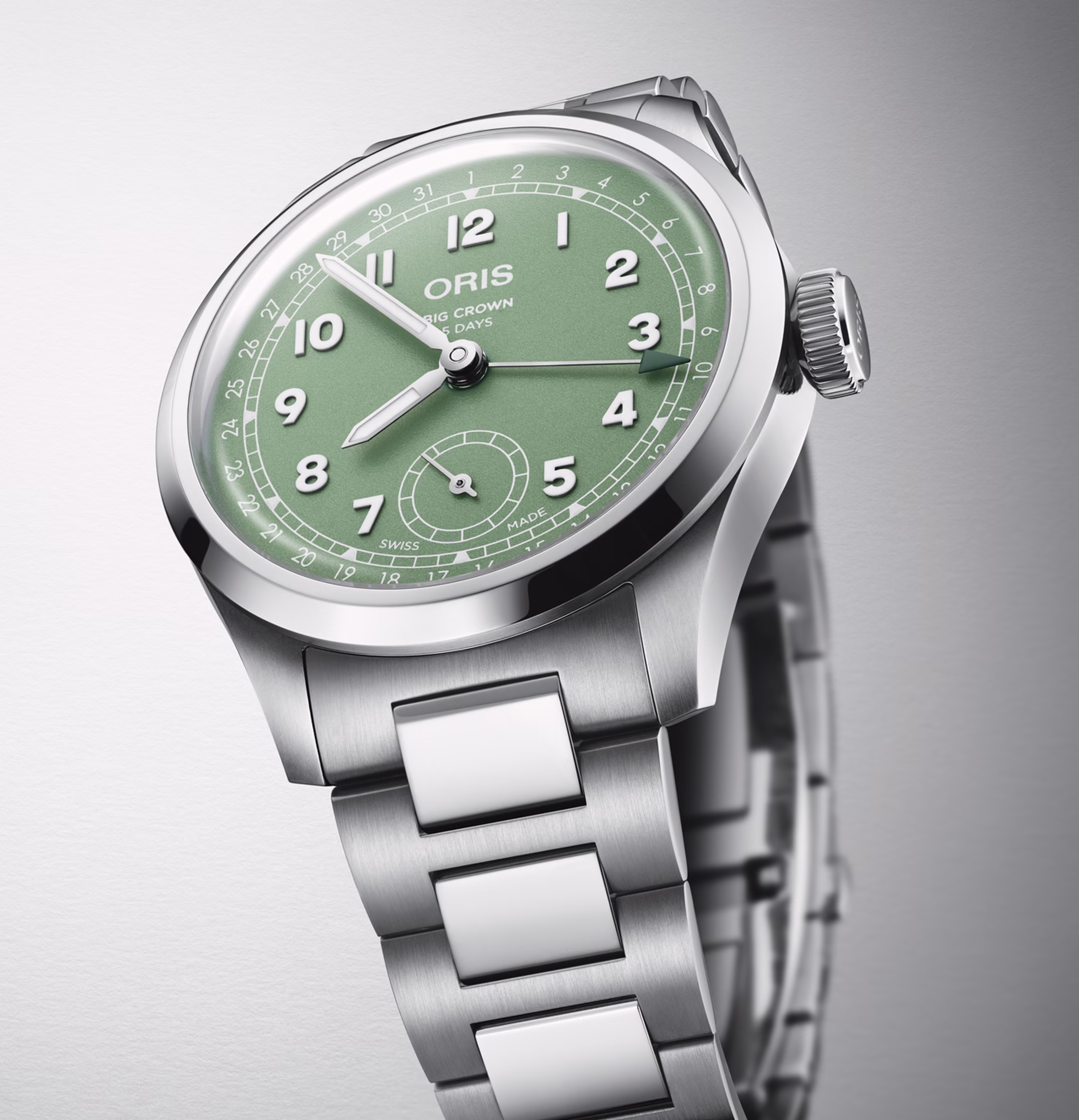 Oris Big Crown Pointer Date Calibre 403 40mm  Grün Herrenuhr 01 403 7799 4067-07 8 20 06
