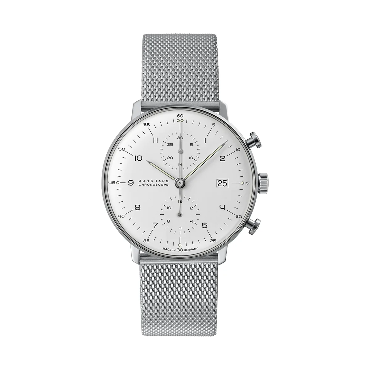 Junghans max bill Chronoscope Saphirglas Herrenuhr 027/4003.46