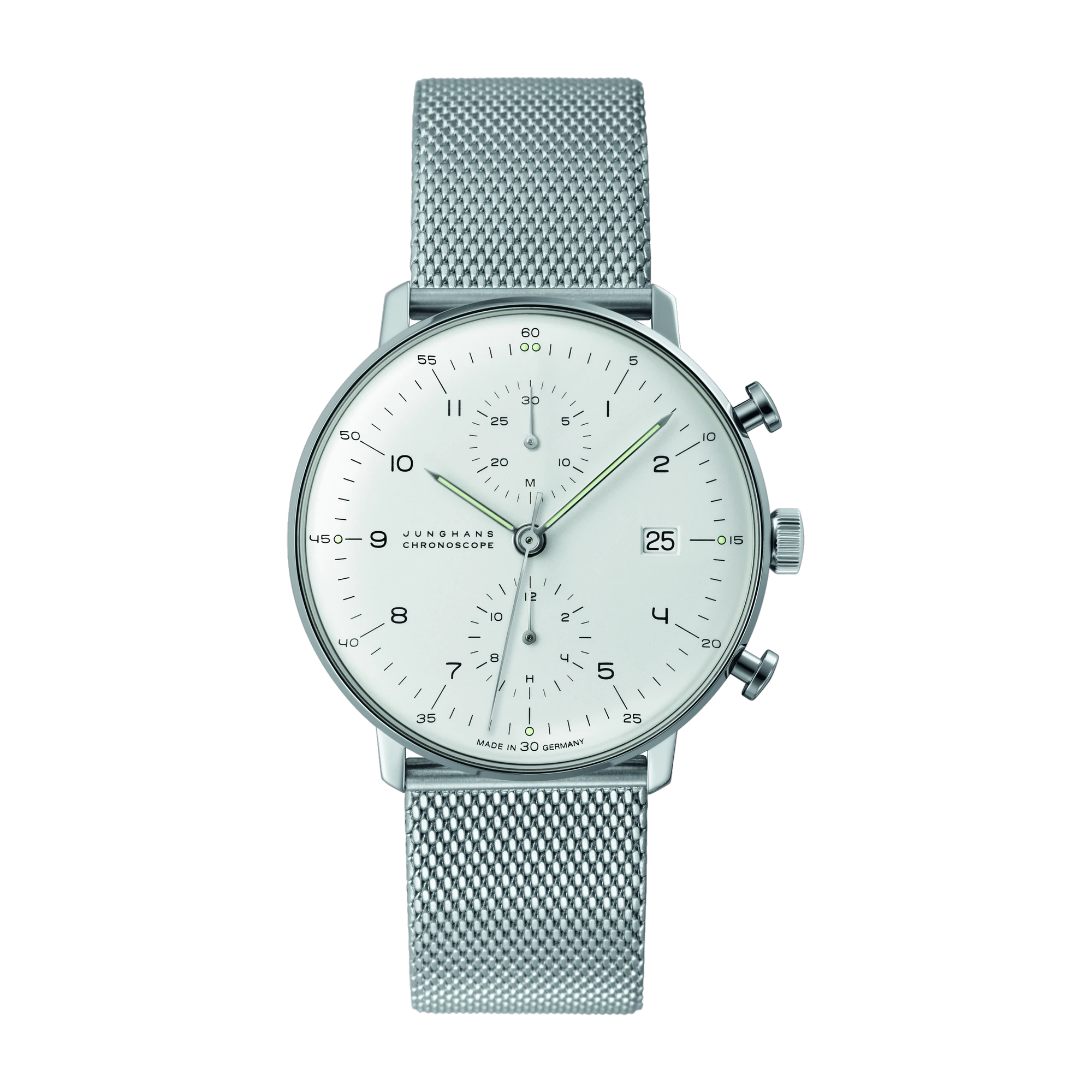 Junghans max bill Chronoscope Saphirglas Herrenuhr 027/4003.46