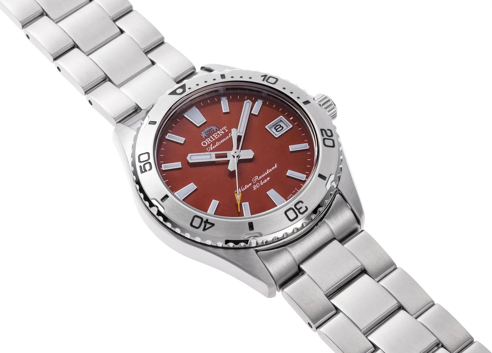 Orient Mako Automatik 39,9 mm Rot Herrenuhr RA-AC0Q09R30B
