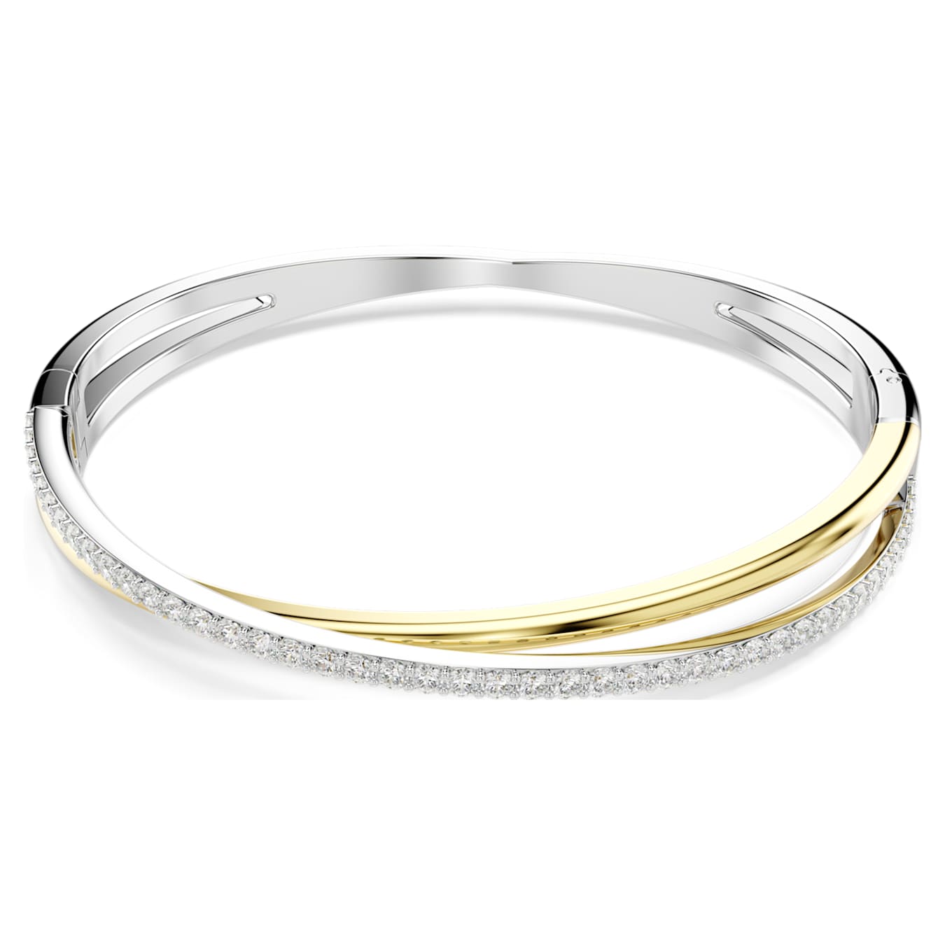 Swarovski  Hyperbola Armreif, Rundschliff, Metallmix, Silber/Gold