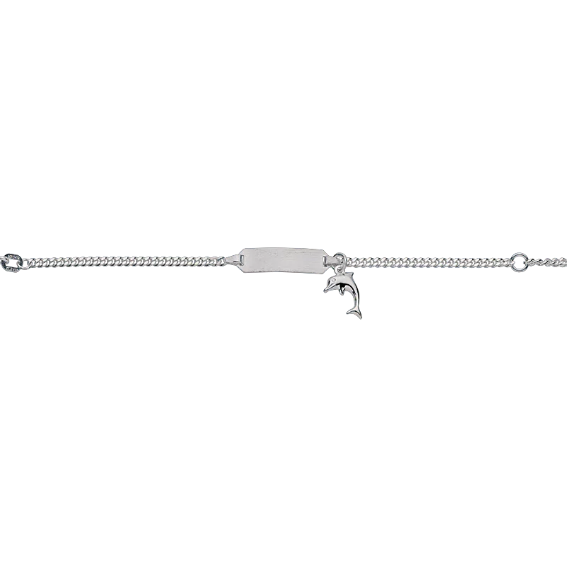 CEM 925er  Silber Identband 12 - 14 cm, rhodiniert BIDR904660
