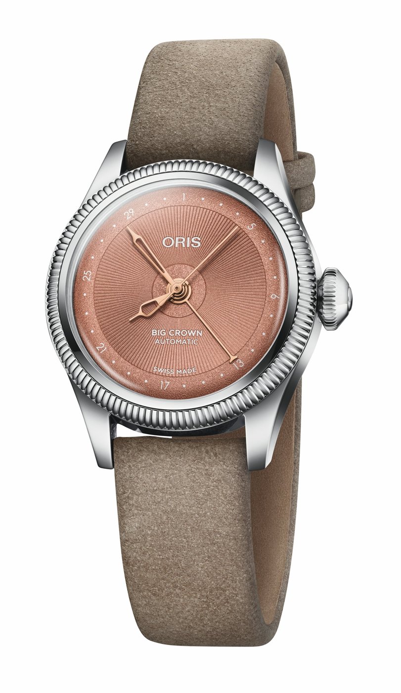Oris Big Crown Pointer Date 29mm Rosé Lederband Damenuhr 01 534 7804 4052-07 5 14 02