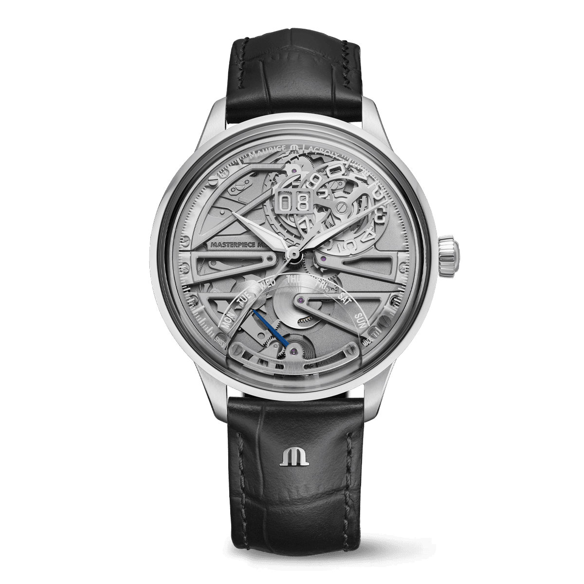 Maurice Lacroix 1975 Master Grand Date Retrograde, Automatikuhr, Lederarmband Herrenuhr 758008-SS001-090-2