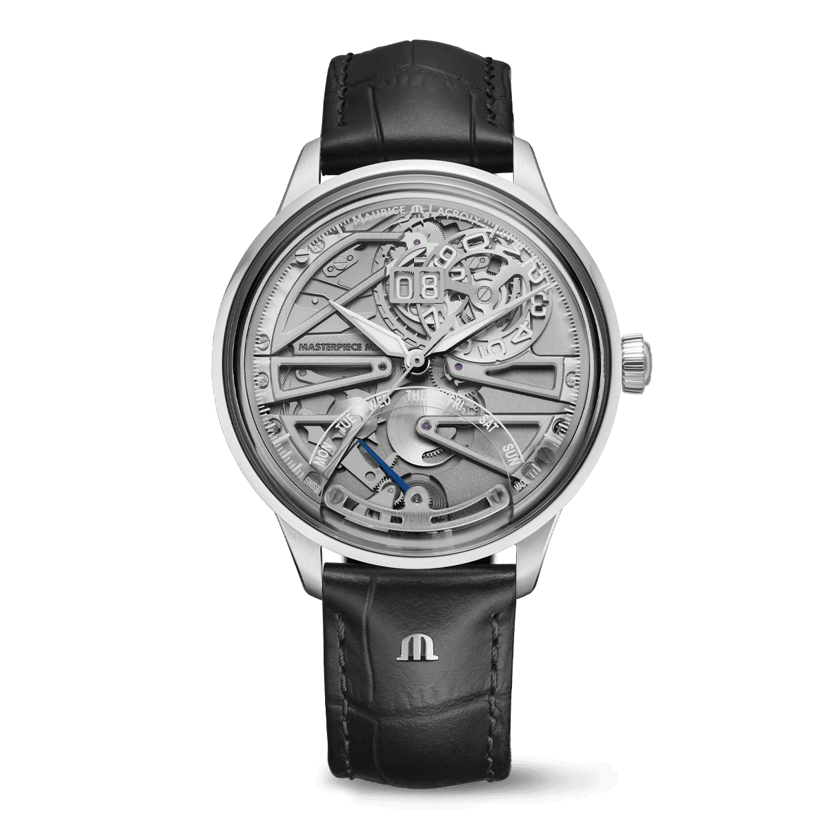 Maurice Lacroix 1975 Master Grand Date Retrograde, Automatikuhr, Lederarmband Herrenuhr 758008-SS001-090-2