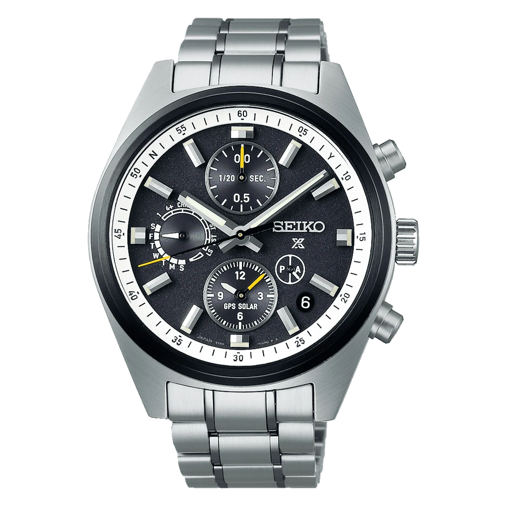 Seiko Prospex Speedtimer Solar GPS Chronograph Dual Time Herrenuhr SSH167J1