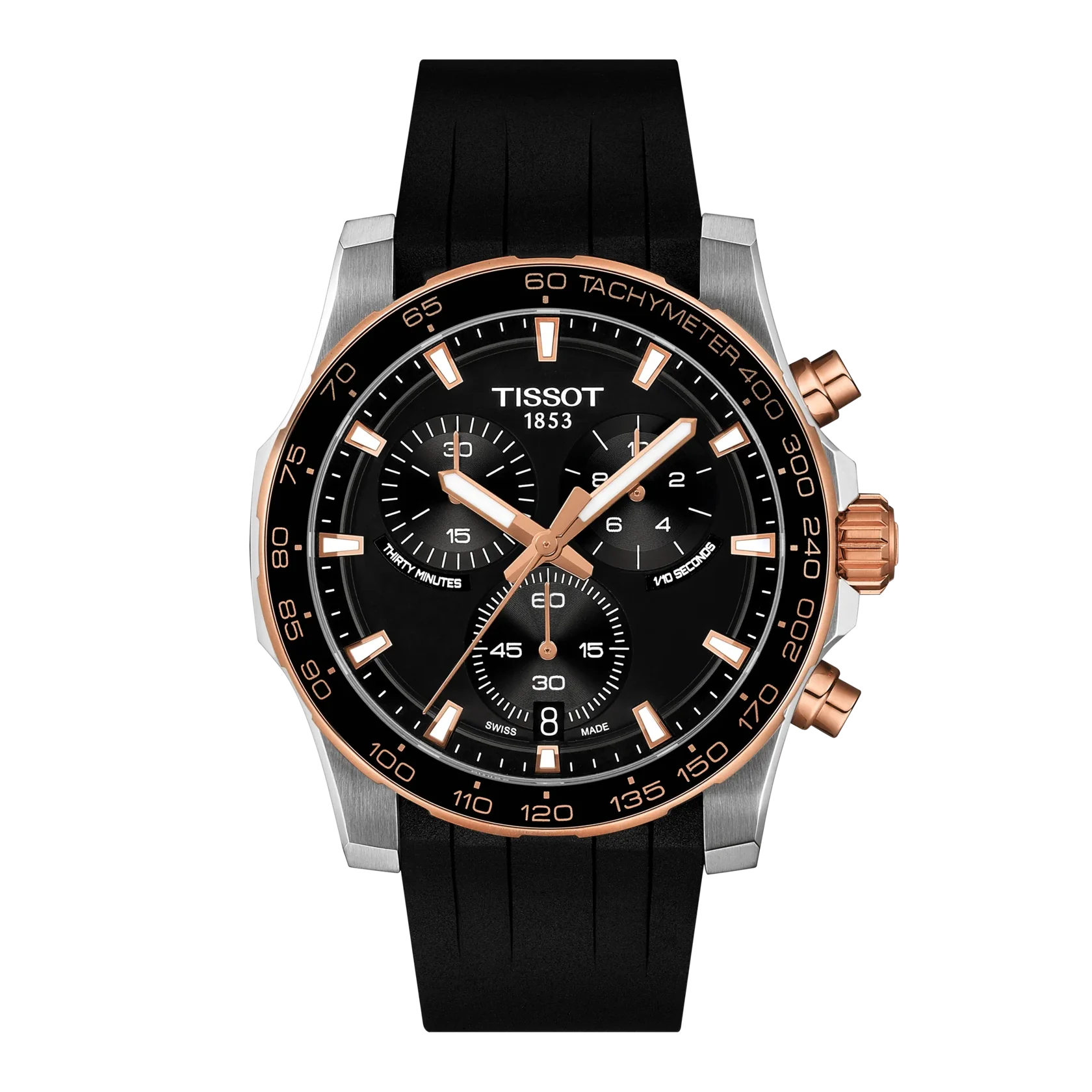 Tissot Supersport Chrono 42mm, Quarzwerk, Nitrilkautschukband, Schwarz Herrenuhr T125.417.27.051.00