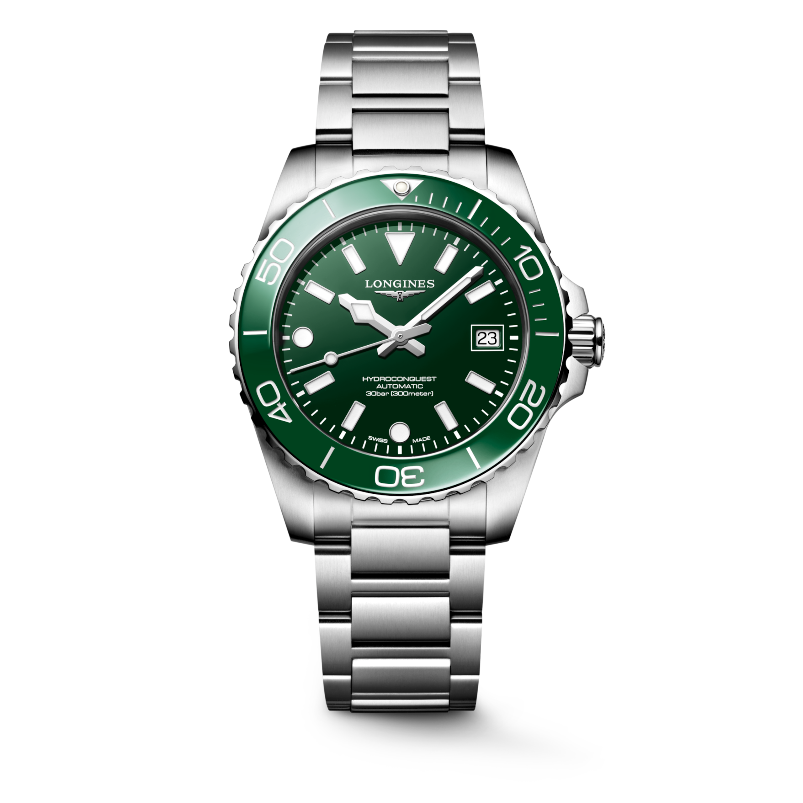 Longines Hydroconquest grün Automatik 39mm Herrenuhr L3.779.4.06.6