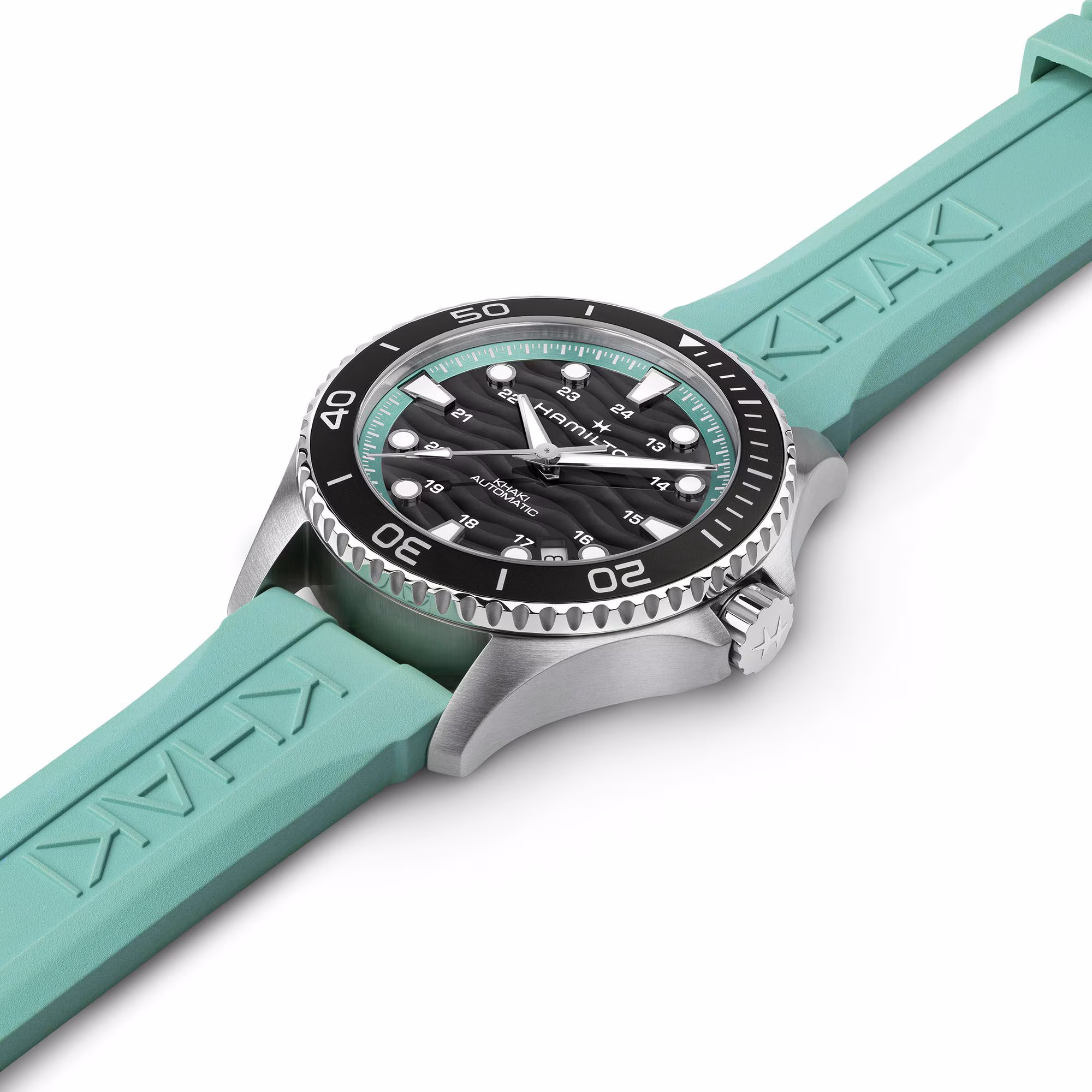 Hamilton Khaki Navy Scuba 40 mm, Türkis, Limited Edition Herrenuhr H82415331