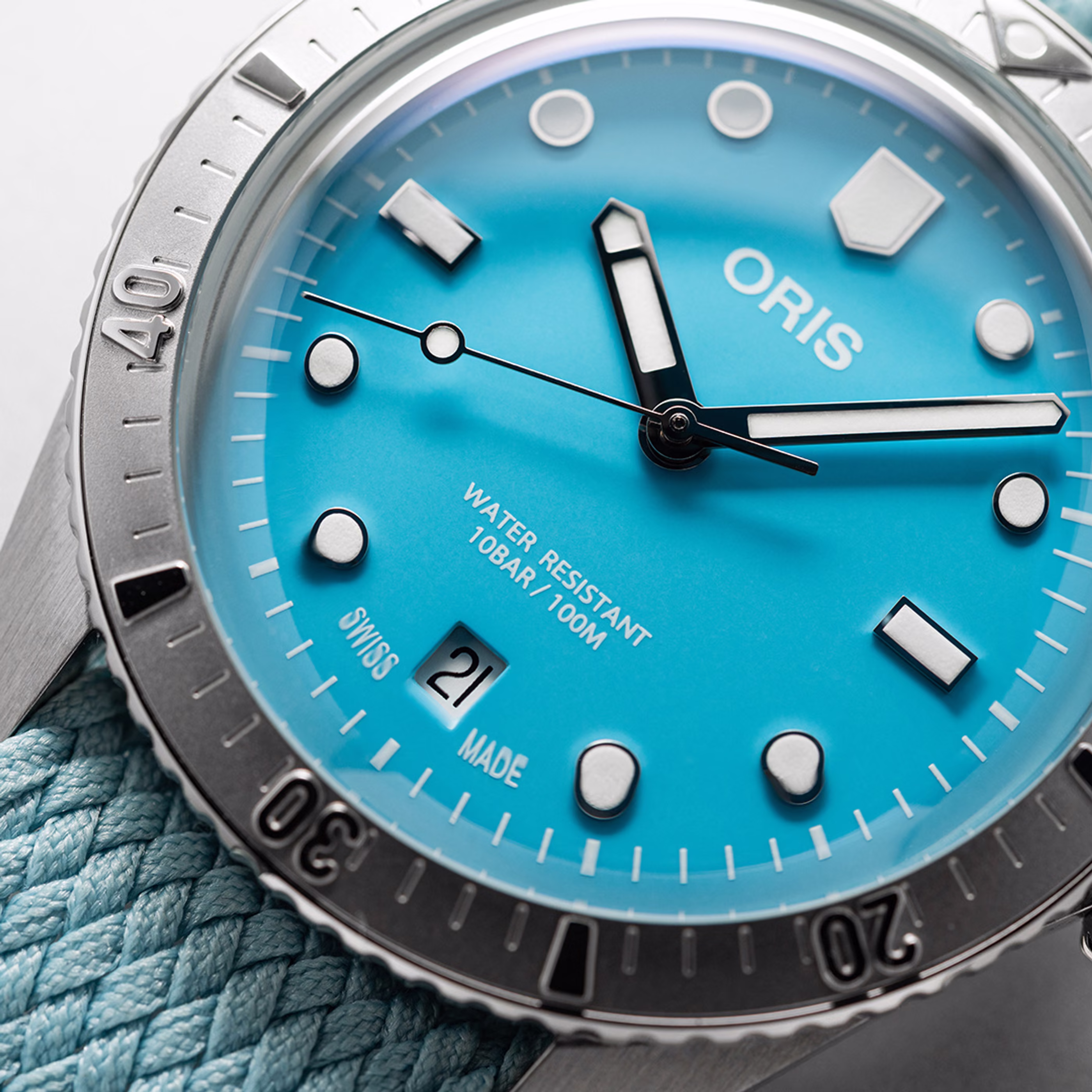 Oris Divers Sixty‑Five Cotton Candy 38mm Edelstahl Grün Unisexuhr 01 733 7771 4055-07 3 19 02S