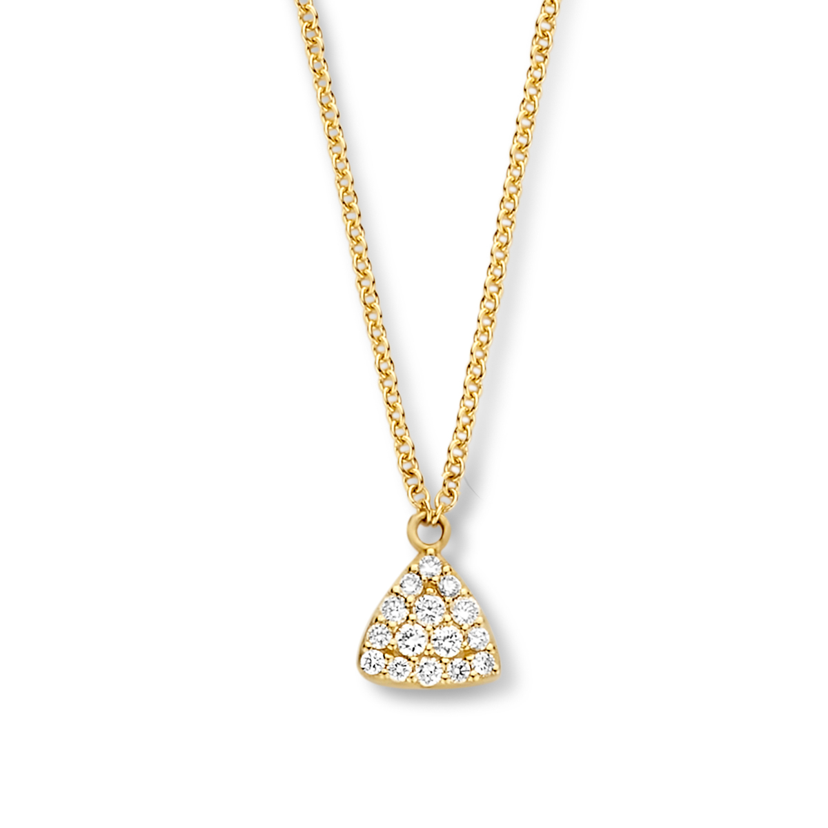 One More Eolo Damen Halskette in 18 Karat Gelbgold mit Diamanten 929T06A