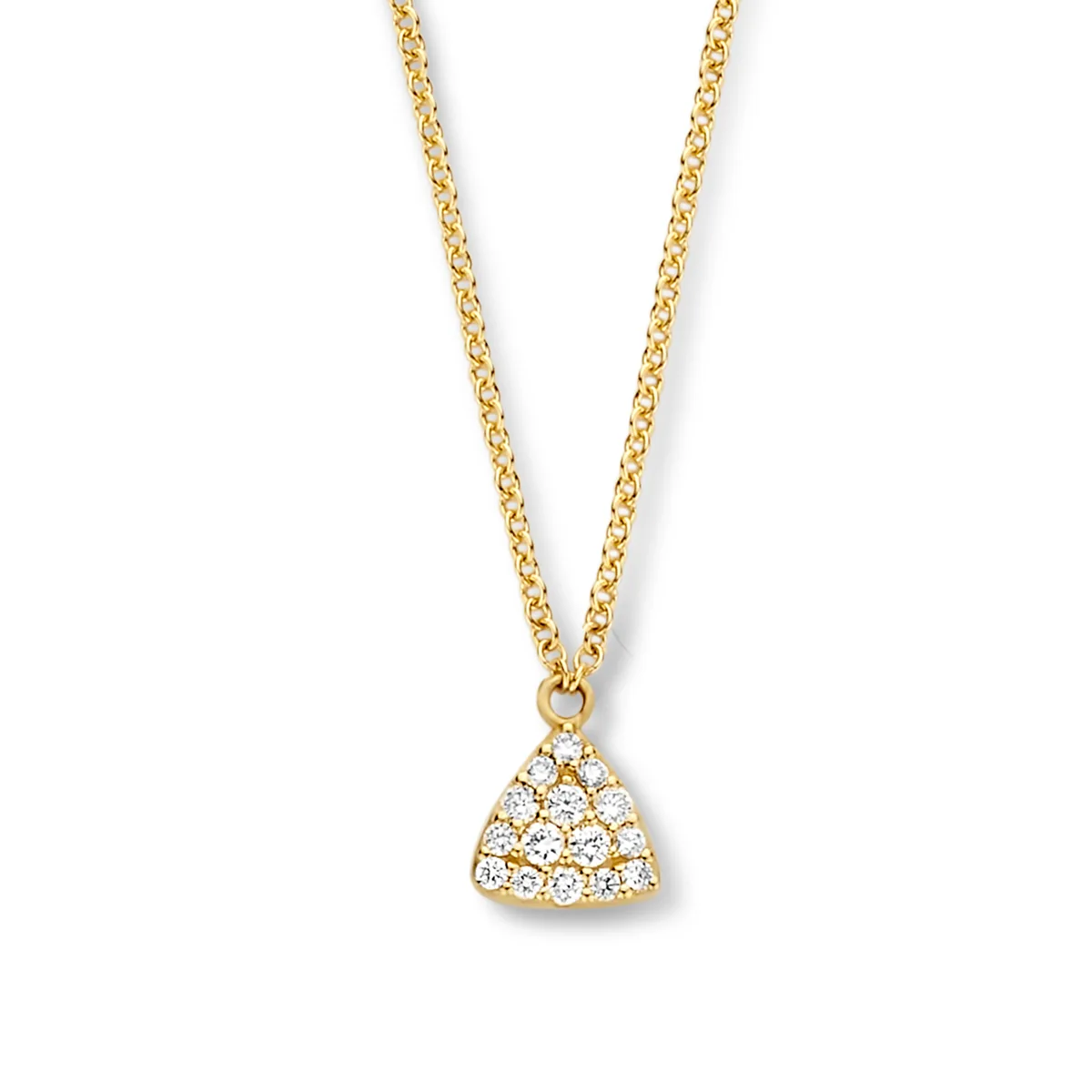 One More Eolo Damen Halskette in 18 Karat Gelbgold mit Diamanten 929T06A