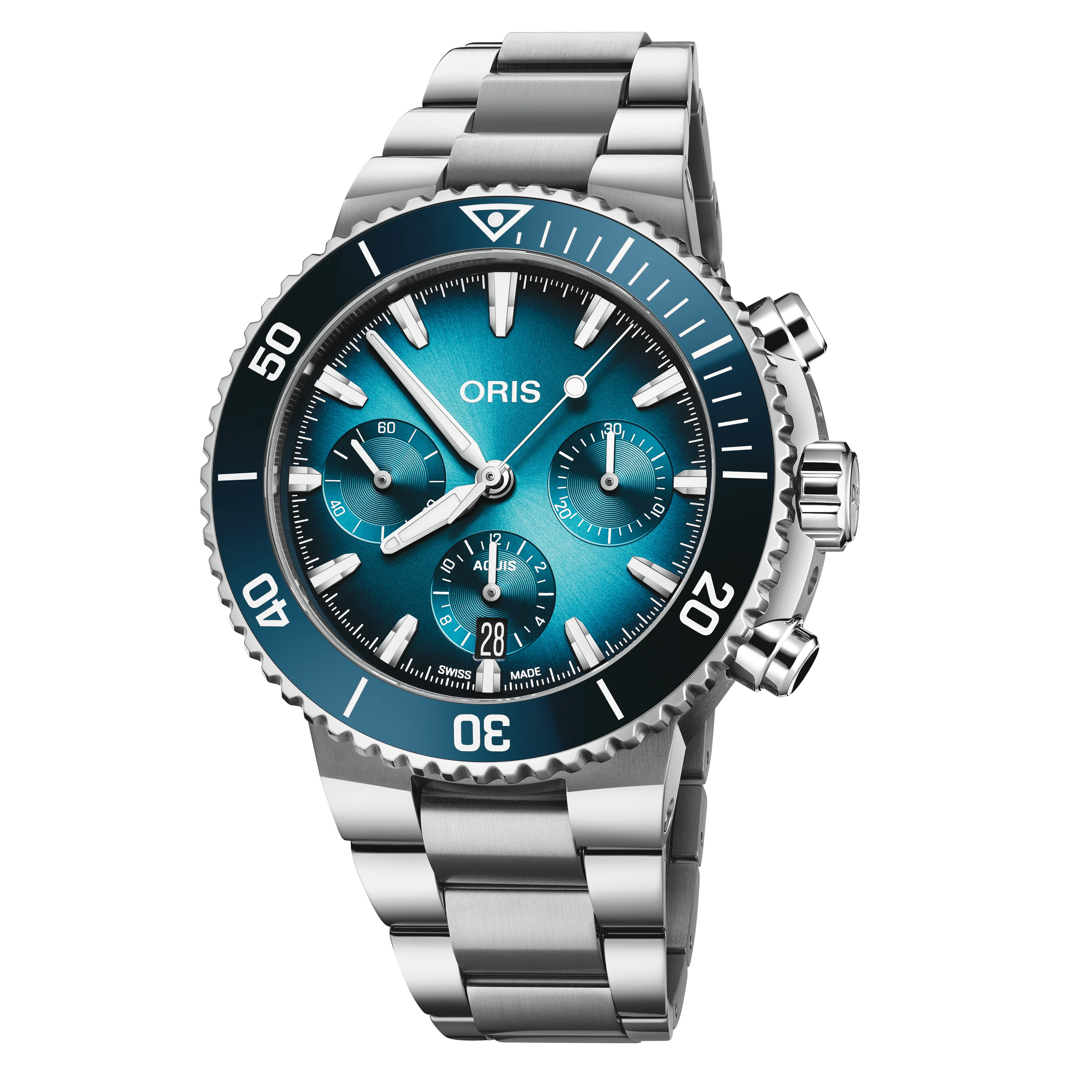 Oris Aquis Chronograph Automatik Herrenuhr , 01 771 7793 4155-07 8 23 01PEB