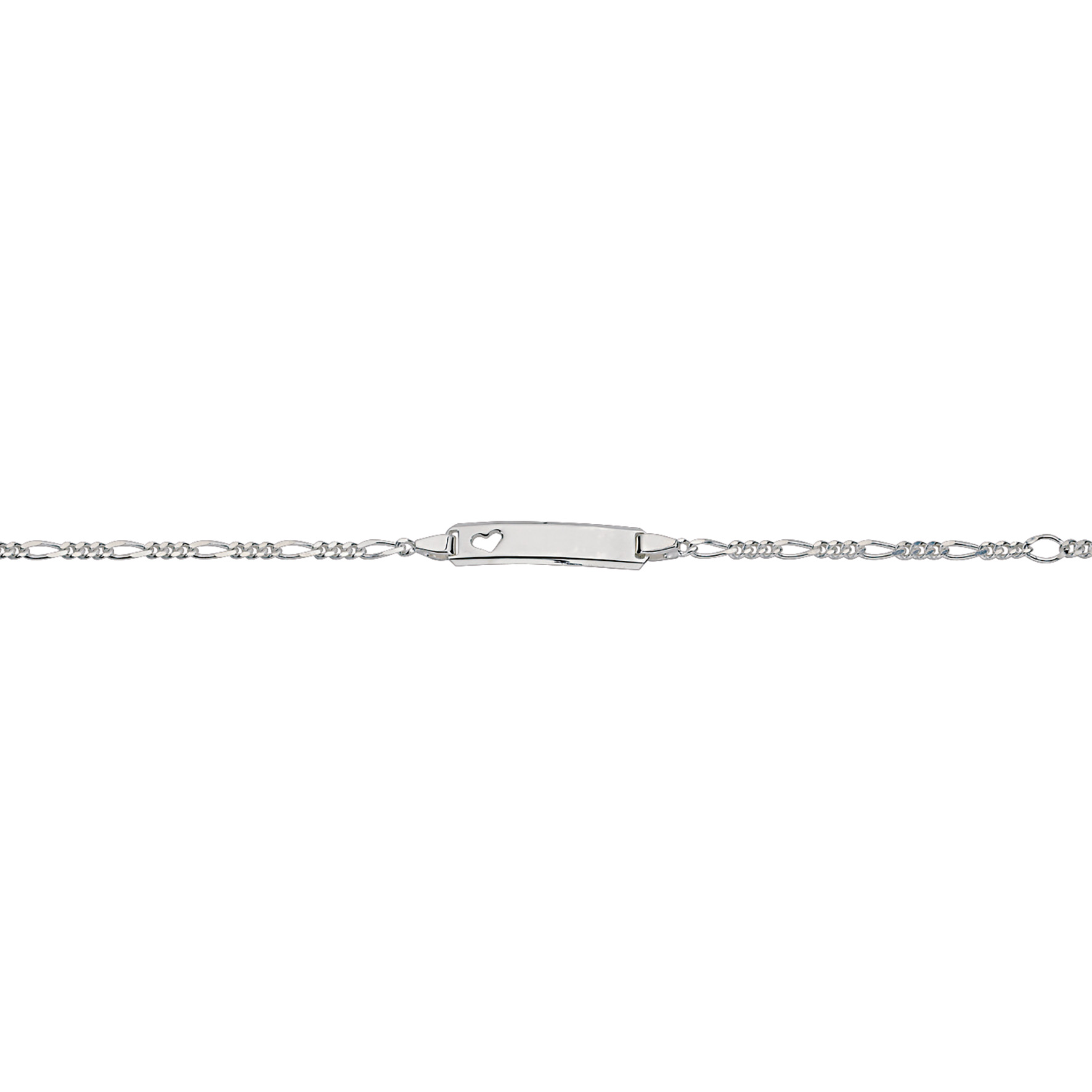 CEM 925er  Silber Identband 14 - 16 cm, rhodiniert BIDR904664
