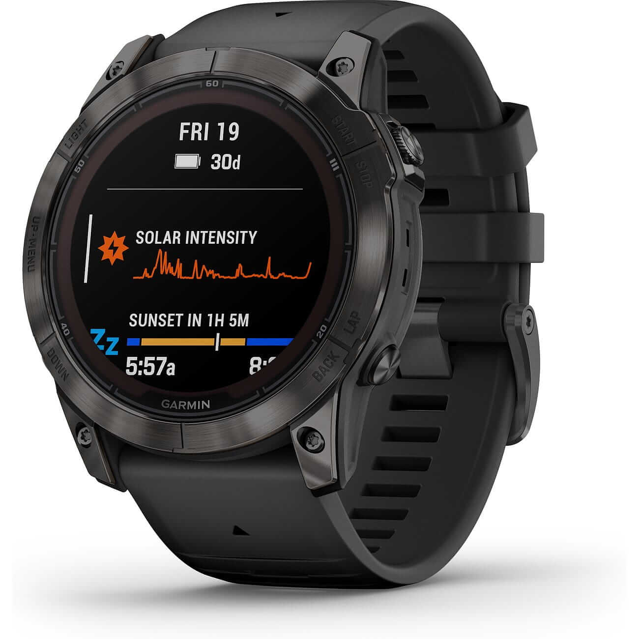 Garmin fēnix® 7X Pro Sapphire Solar Carbongrau Titan Silikonarmband 010-02778-11
