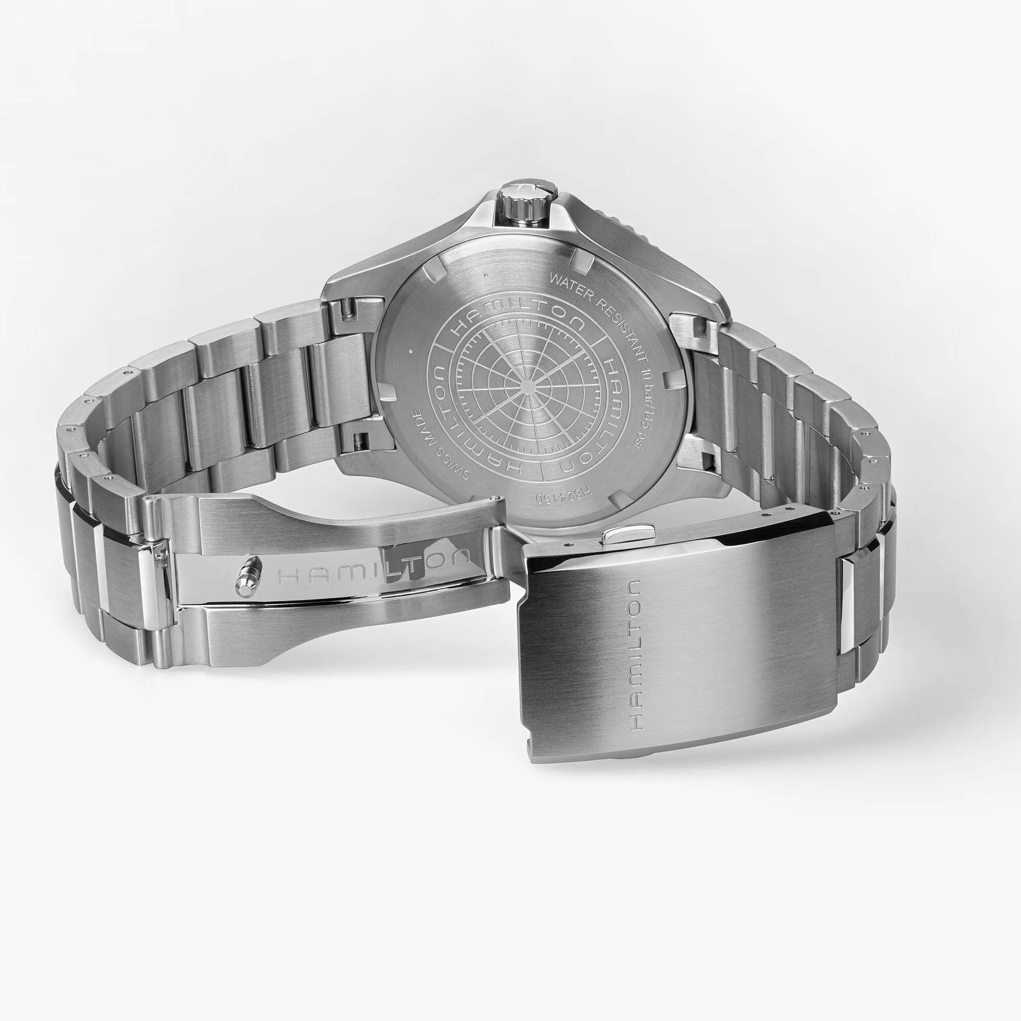 Hamilton KHAKI NAVY SCUBA AUTO Schwarz Metallband 40 MM Herrenuhr H82415130