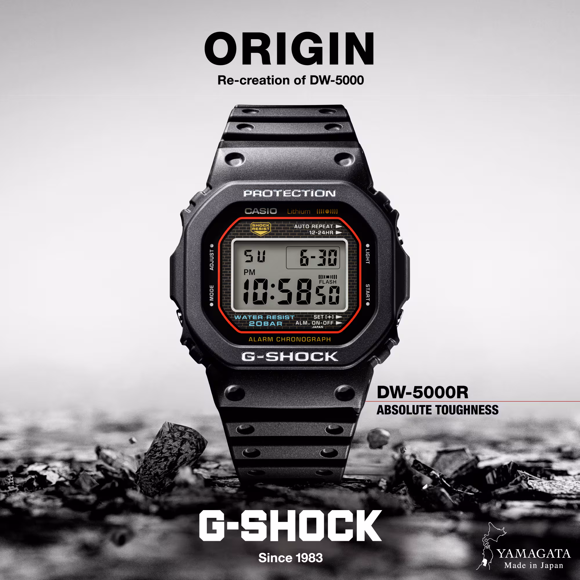 G-Shock DW-5000 SERIE Herrenuhr DW-5000R-1A