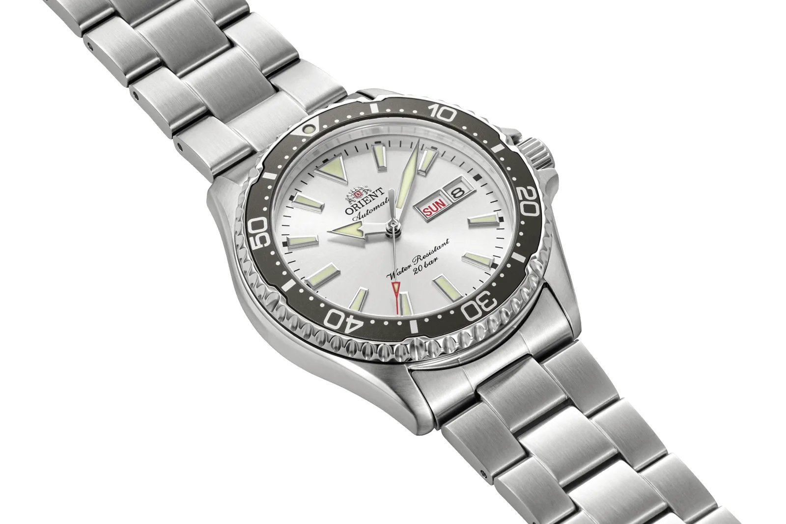Orient Mako Automatik 41,8 mm Weiß Herrenuhr RA-AA0825S39B