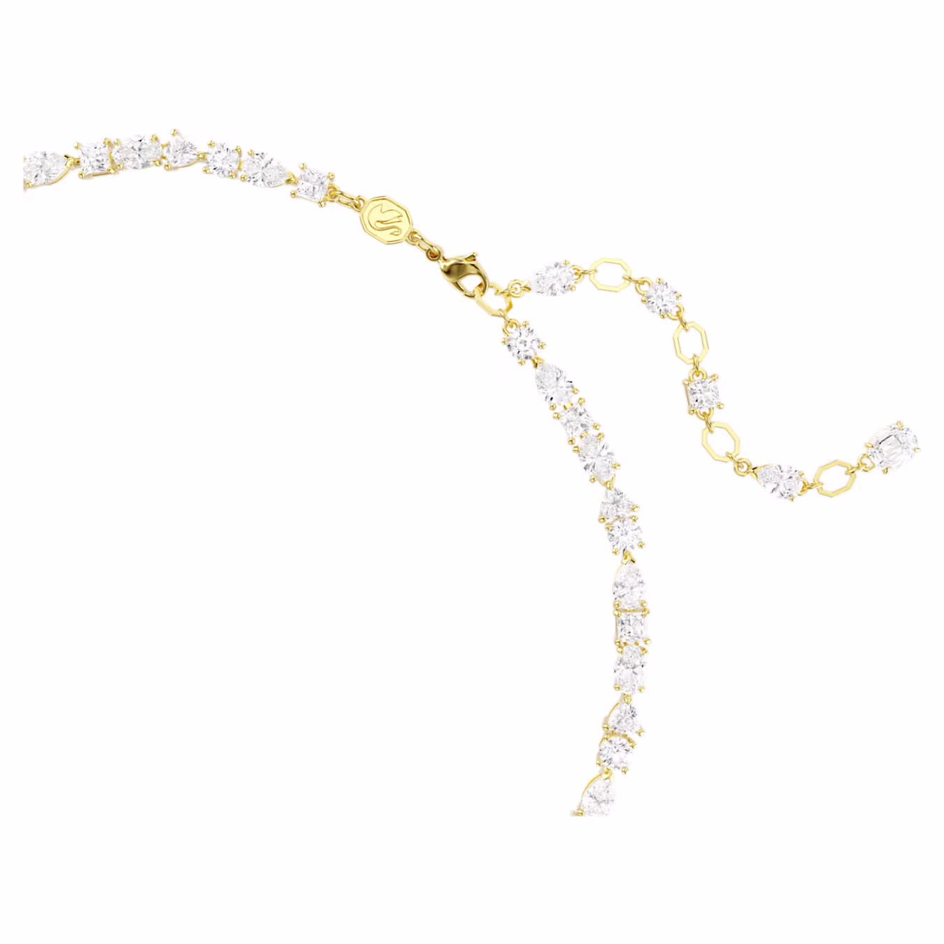 Swarovski  Mesmera Halskette Verschiedene Schliffe, Weiß, 18k vergoldet
