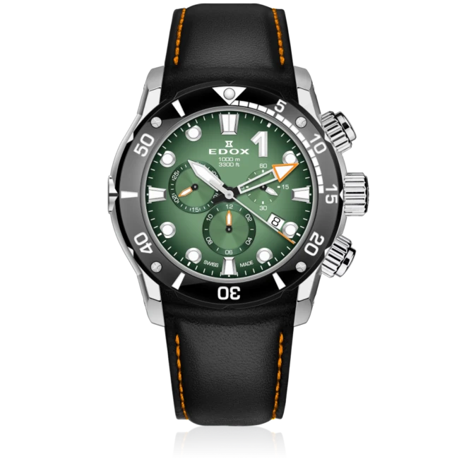 Edox CO-1 Quarz Chronograph Herrenuhr 10242 TIN VIN