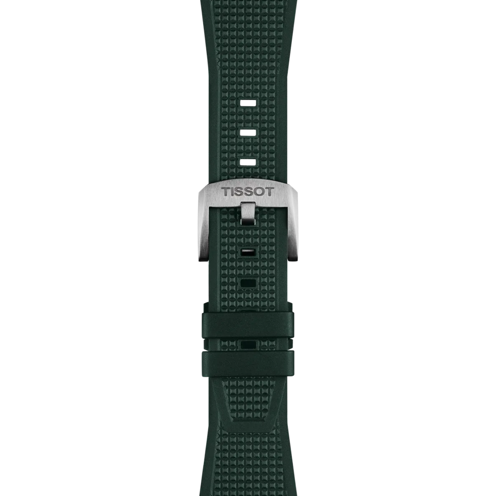 Tissot Kautschukarmband Dunkelgrün für PRX-Modelle mit 40 mm Durchmesser T852.050.987