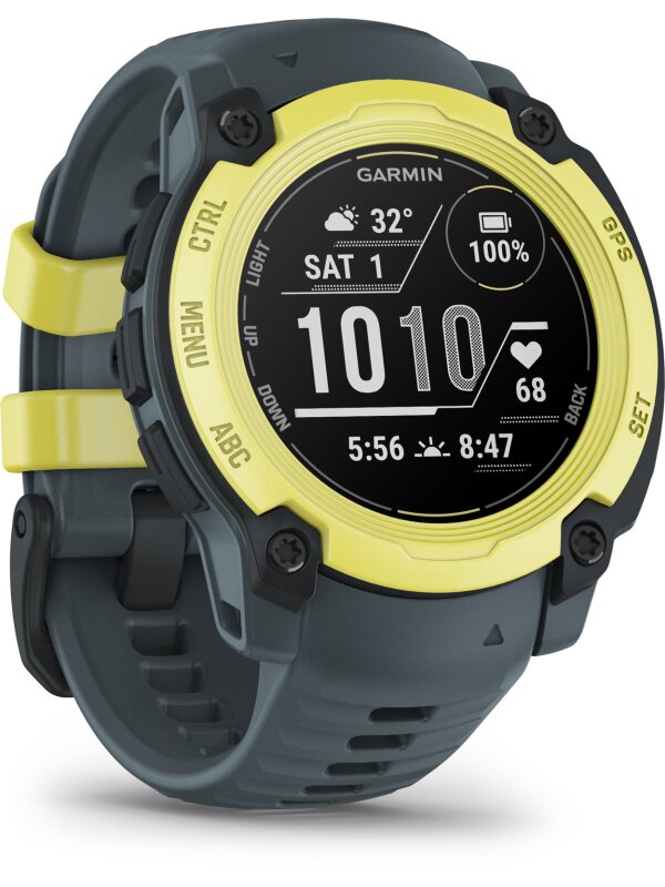  Garmin Instinct® E 010-02932-01 - 40 mm Twilight/Electric Lime mit Silikon-Wechselarmband 20 mm Twilight