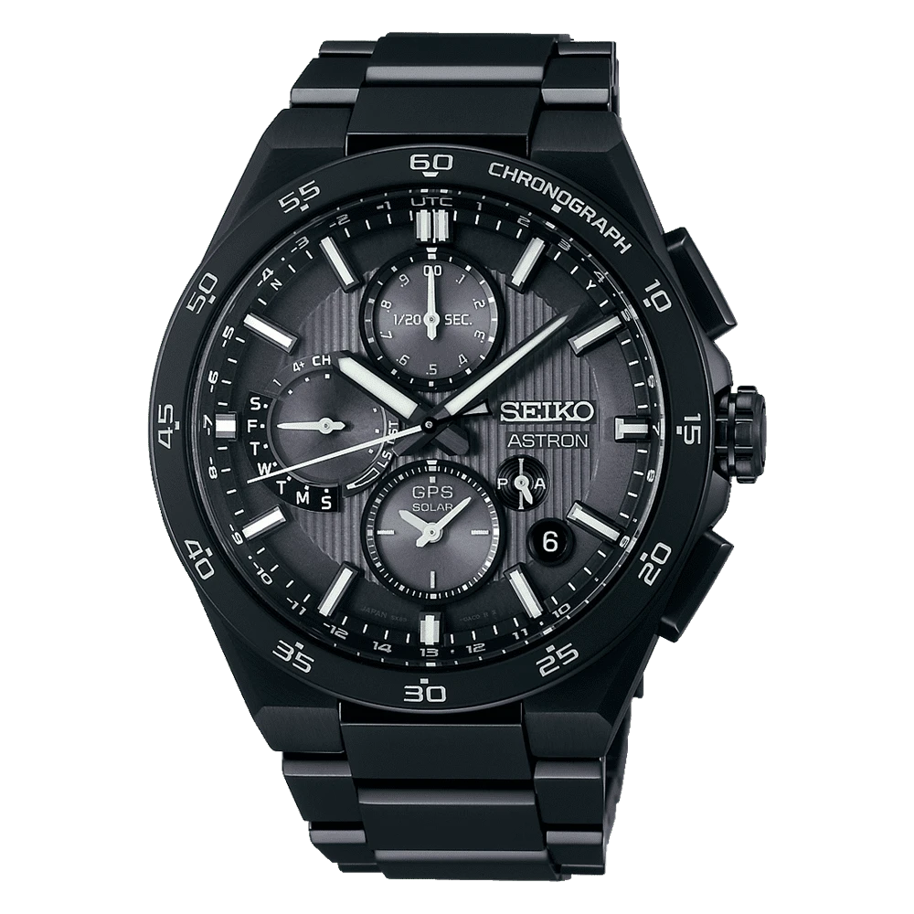 Seiko Astron GPS Solar Dual Time Chronograph Herrenuhr SSH155J1