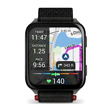 Garmin Venu® X1 Schwarz mit ComfortFit-Nylonarmband 010-02980-02