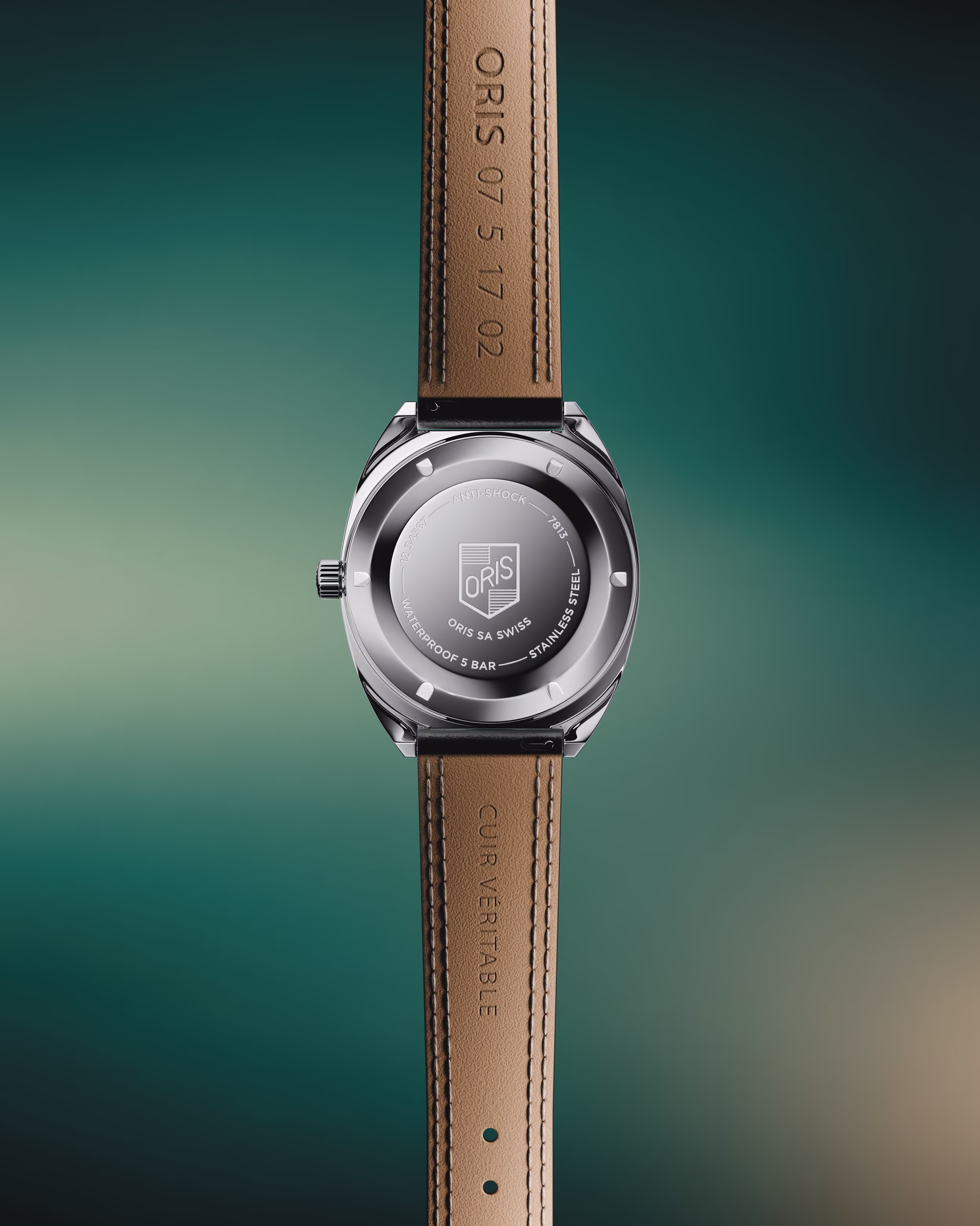 Oris Heritage Oris Star Edition 35mm Automatik Lederband Grau Herrenuhr 01 733 7813 4151-Set