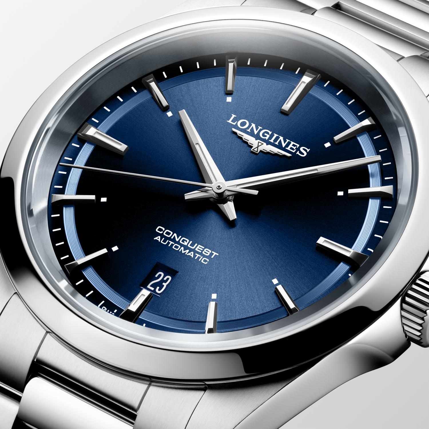 Longines Conquest Herrenuhr blau 41mm L3.830.4.92.6