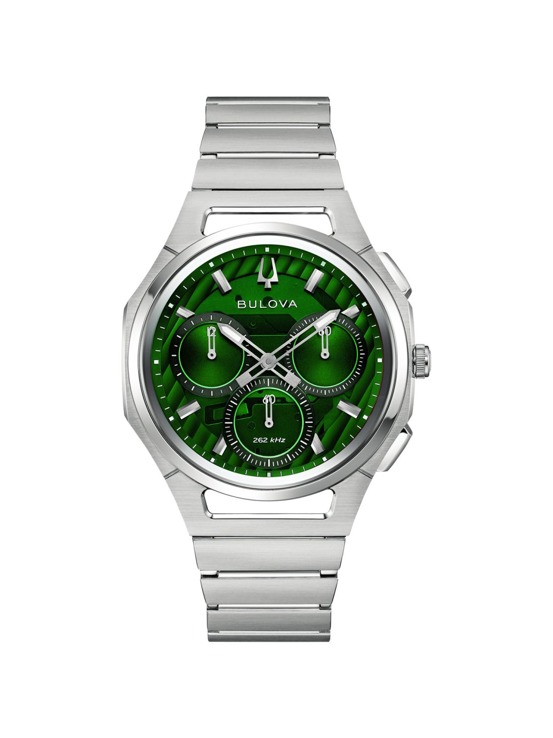 Bulova Analog Chronograph Curve Herrenuhr 96A338