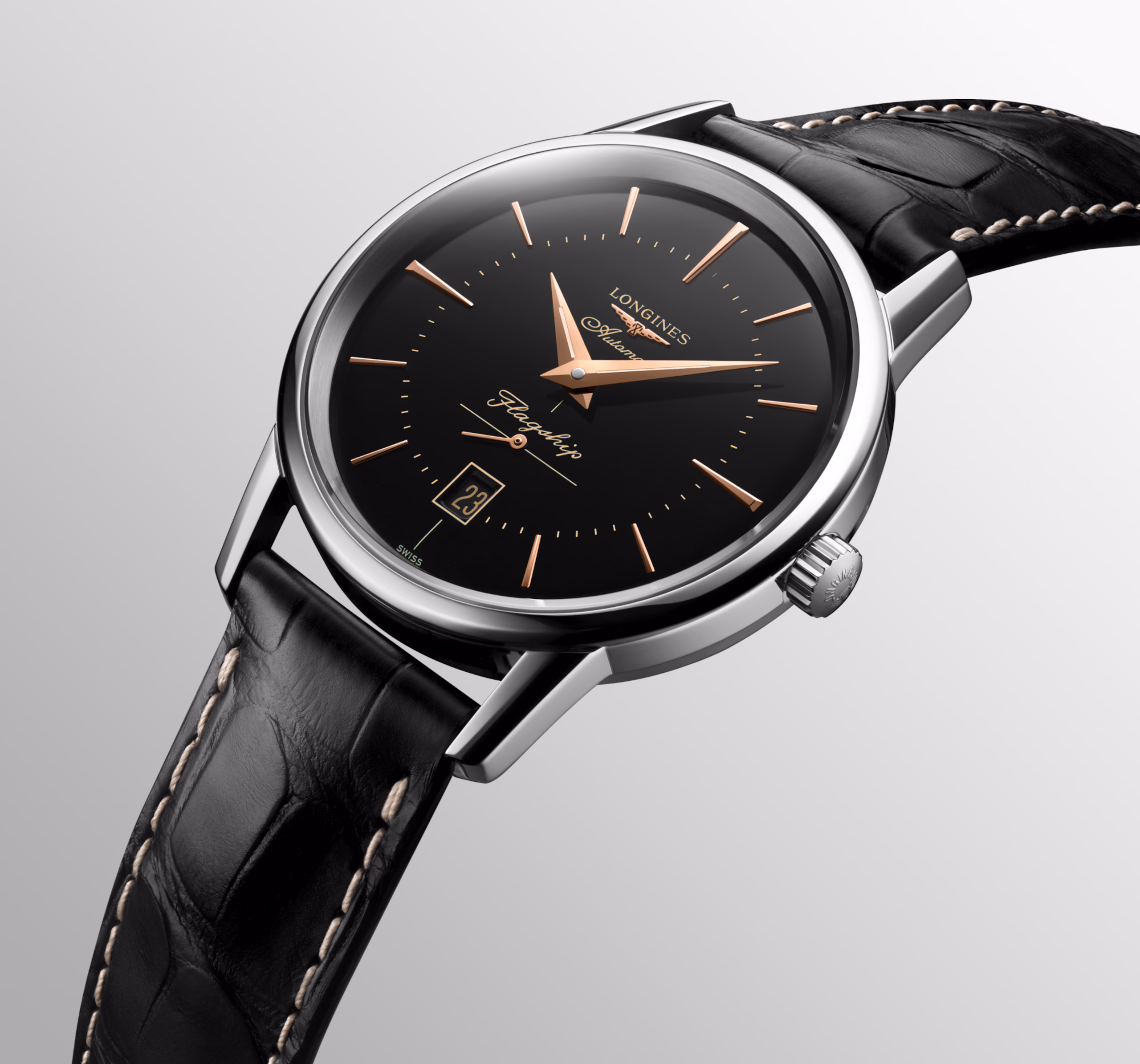 Longines Flagship Heritage schwarz Herrenuhr L4.795.4.58.0