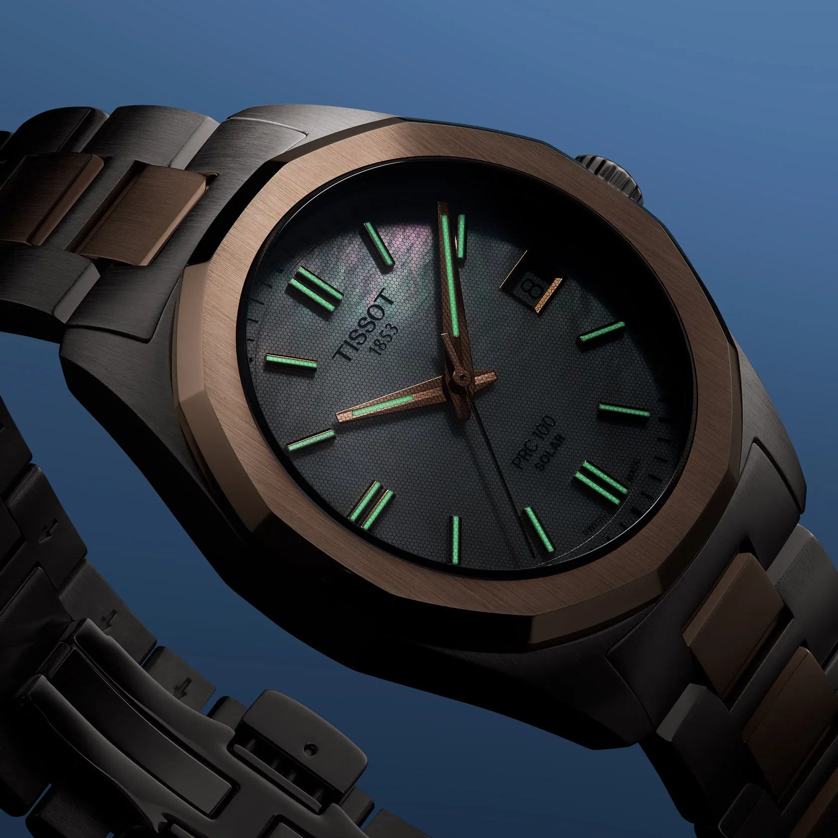 Tissot PRC100 Solar Quartz 34mm Bicolor Damenuhr T151.822.22.111.00