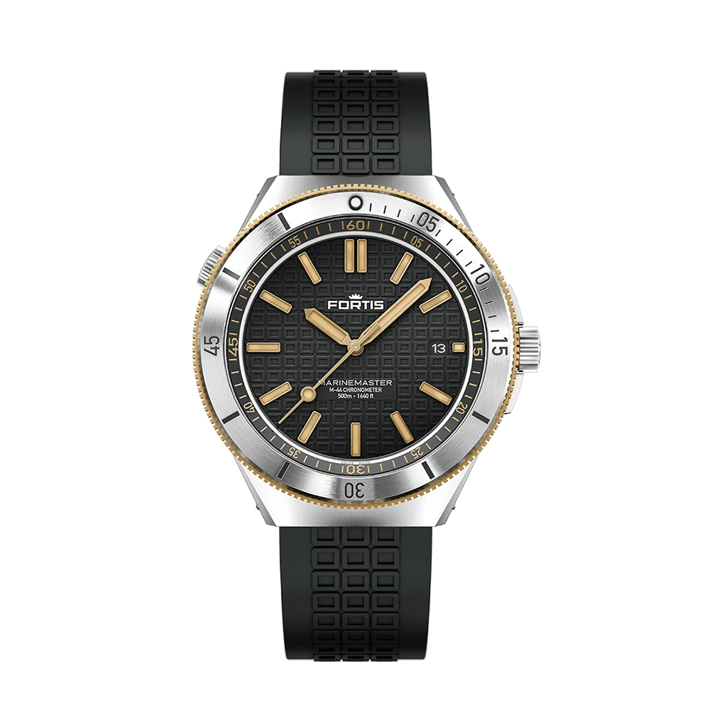 Fortis Marinemaster M-44 Black Resin Gold Herrenuhr F8120015