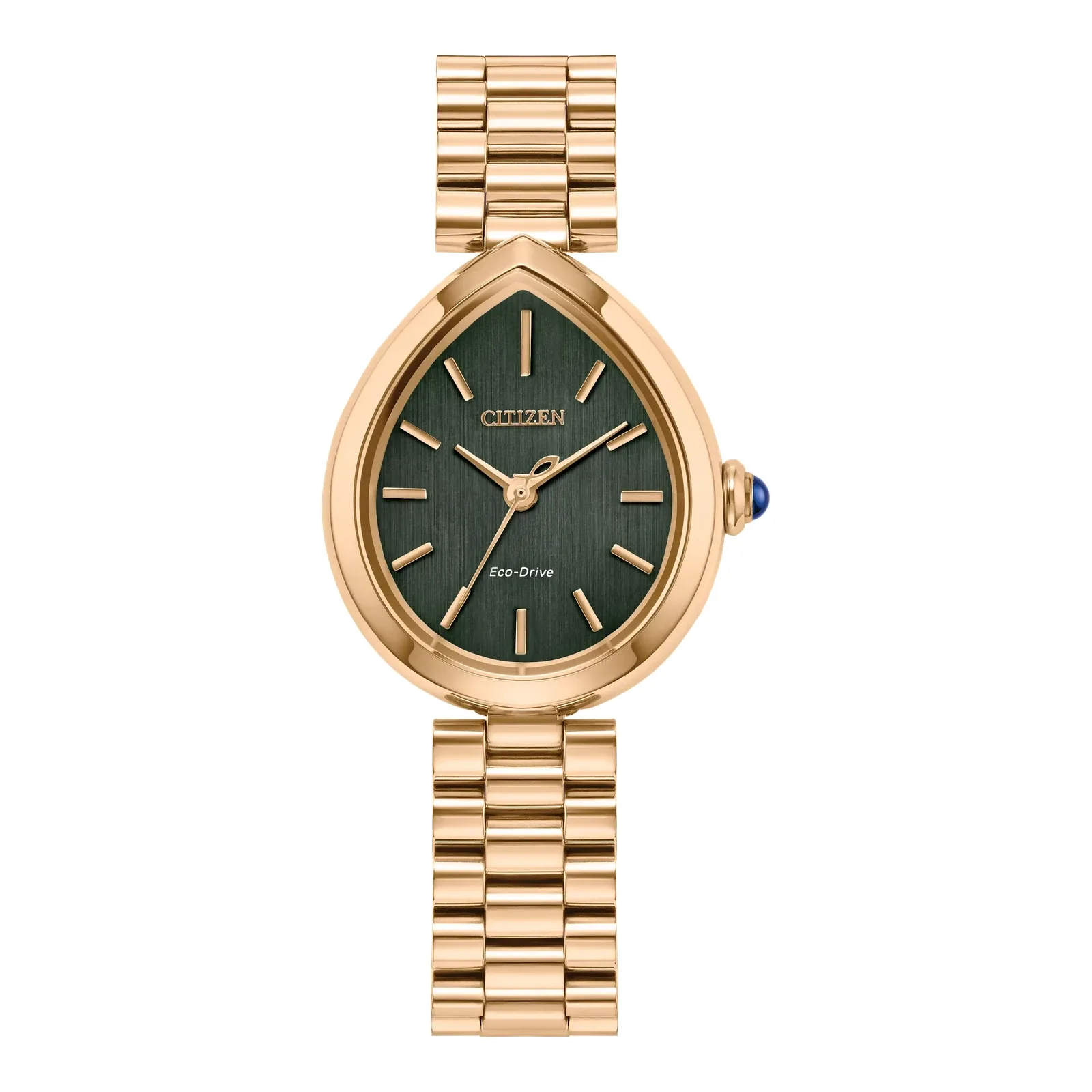 Citizen L Rainell Eco-Drive roségoldfarben grün Damenuhr EM1203-57X