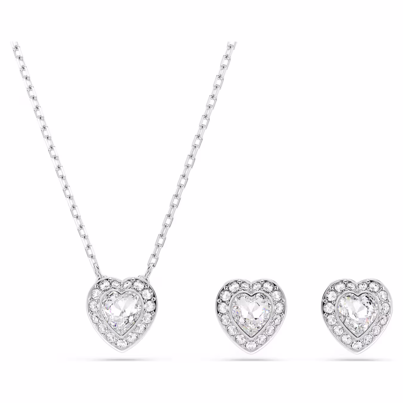 Swarovski  Ariana Grande x Swarovski Set Verschiedene Schliffe, Herz, Weiß, Rhodiniert