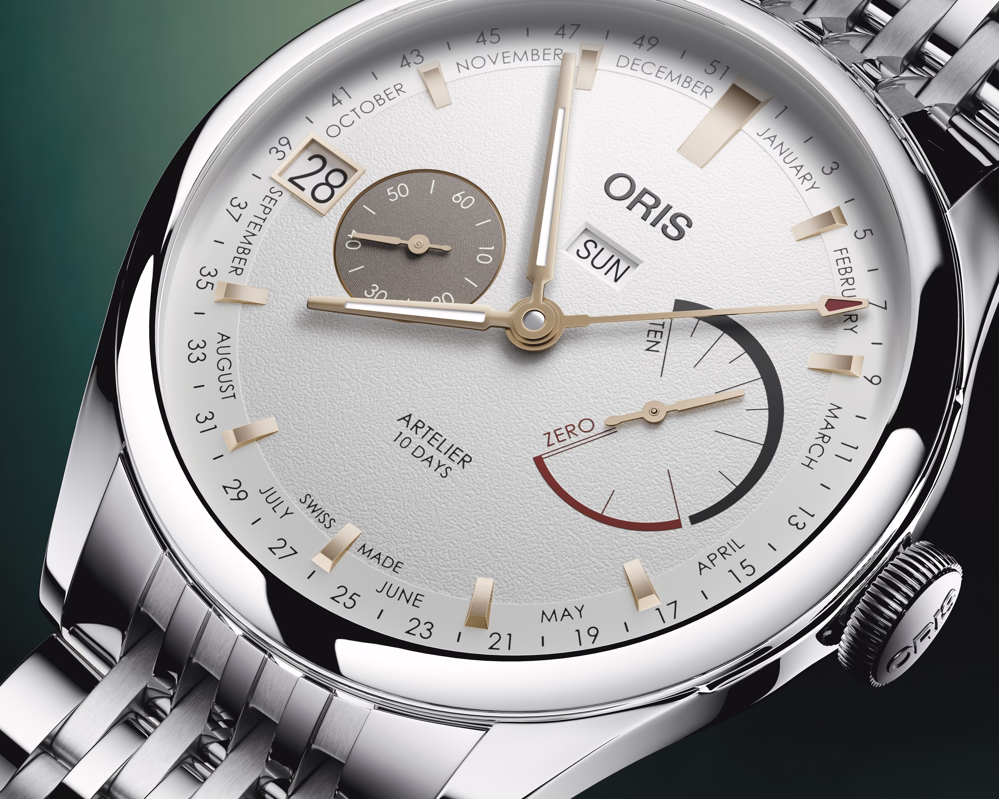 Oris Artelier Calibre 113 43mm Edelstahl Weiß Herrenuhr 01 113 7806 4051-07 8 23 79PS