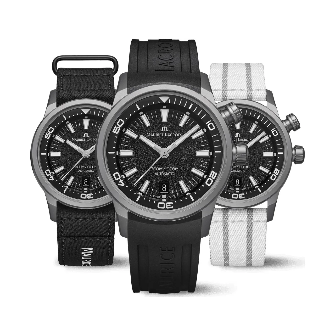 Maurice Lacroix Pontos S Diver Titan Limited Edition 42mm Automatik Kautschukband Herrenuhr PT6248-TT03L-330-2