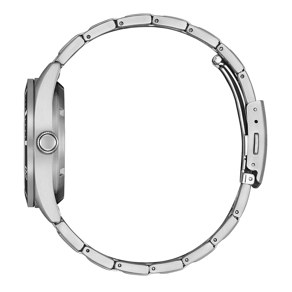 Citizen Automatik im Diver-Style Edelstahl schwarz, 38.5mm Herrenuhr NJ0221-50E