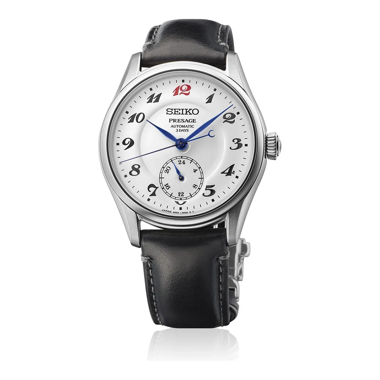 Seiko Presage Classic Series Automatik 40 mm Lederband Weiß Herrenuhr HCC005J1