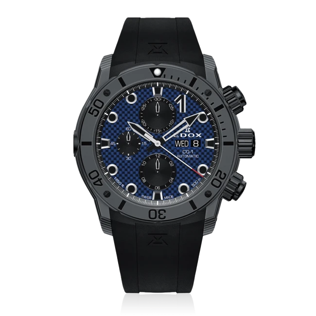 Edox CO-1 Carbon Chronograph Automatic Herrenuhr 01125 CLNGN BUNN