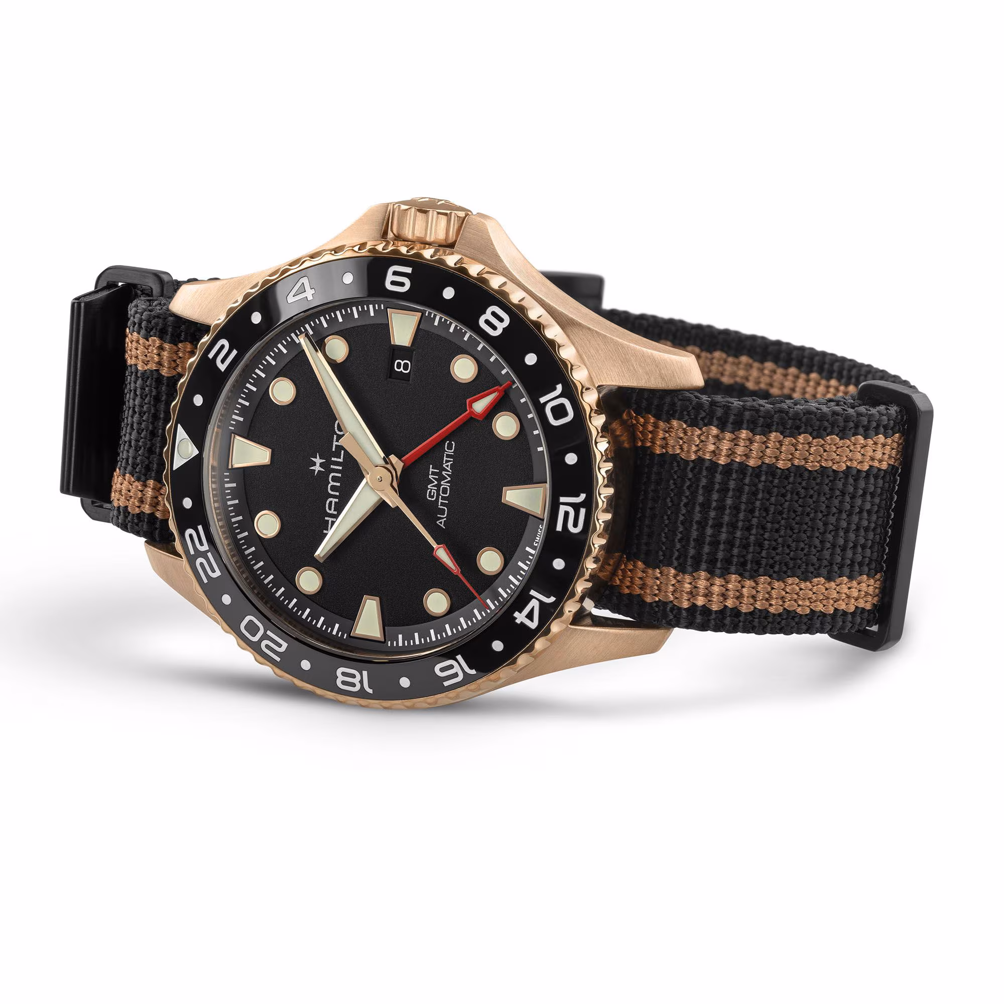 Hamilton KHAKI NAVY SCUBA AUTOMATIC GMT 43MM BRONZE Herrenuhr H82565930