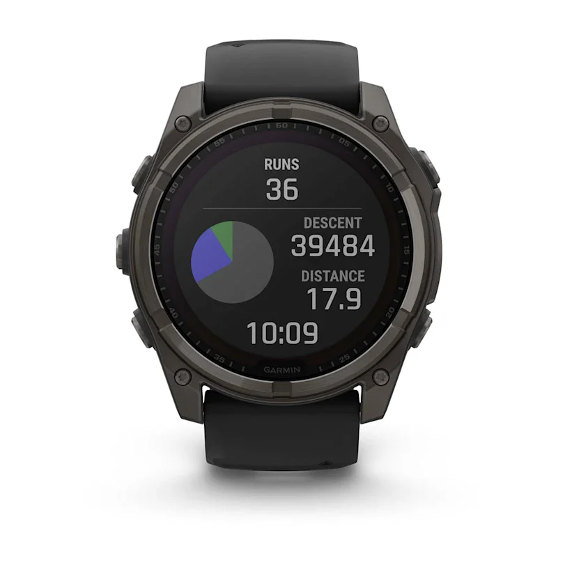 Garmin fēnix® 8 - 51 mm Solar Sapphire Graphit/Carbongrau Titan DLC 010-02907-11