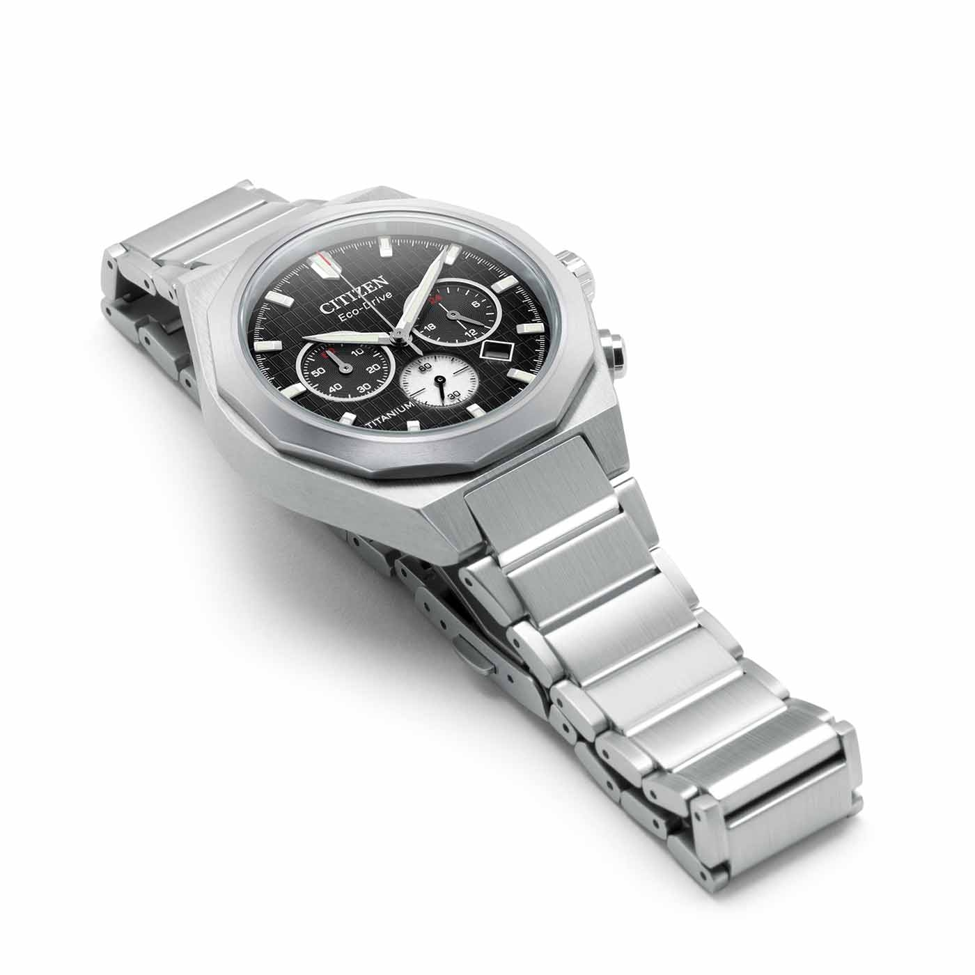 Citizen Zenshin Senkei Super Titanium™ Chronographen mit Eco-Drive Herrenuhr CA4690-51E
