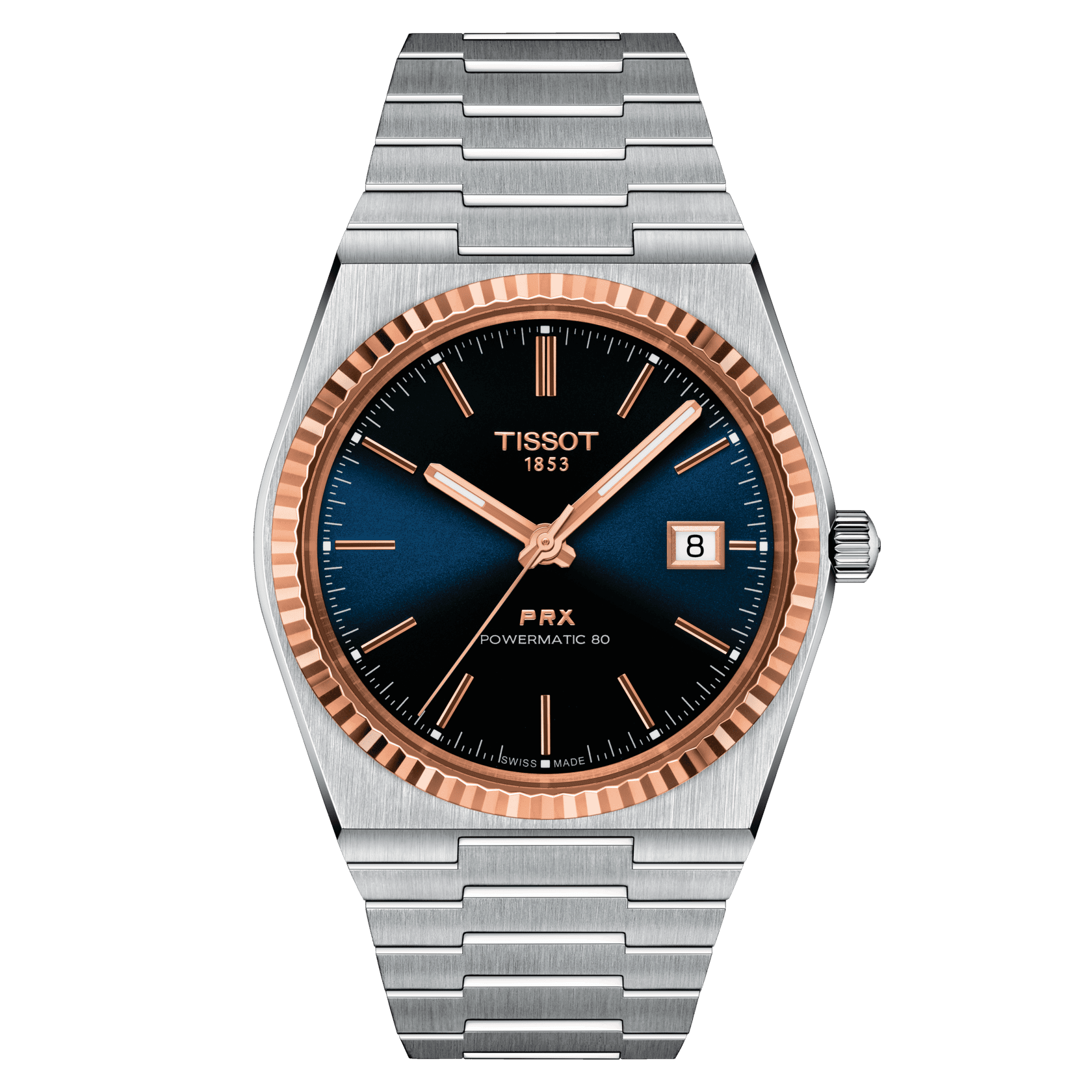 Tissot PRX Powermatic 80 18K Gold bezel Herrenuhr T931.407.41.041.00