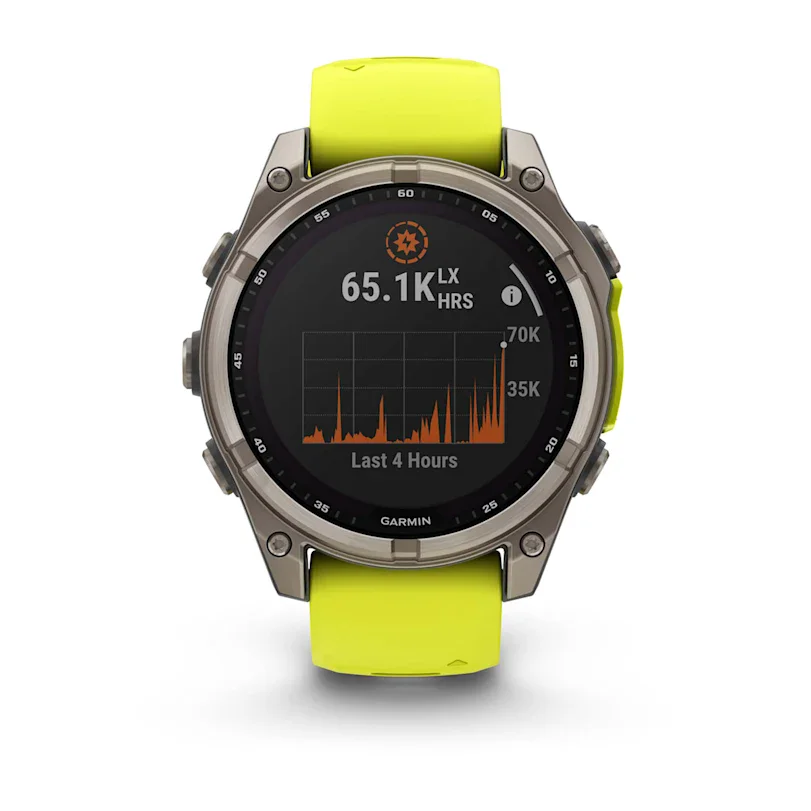 Garmin fēnix® 8 - 47 mm Solar Sapphire Graphit/Titanium Titan 010-02906-21 Set mit schwarzem Lederband
