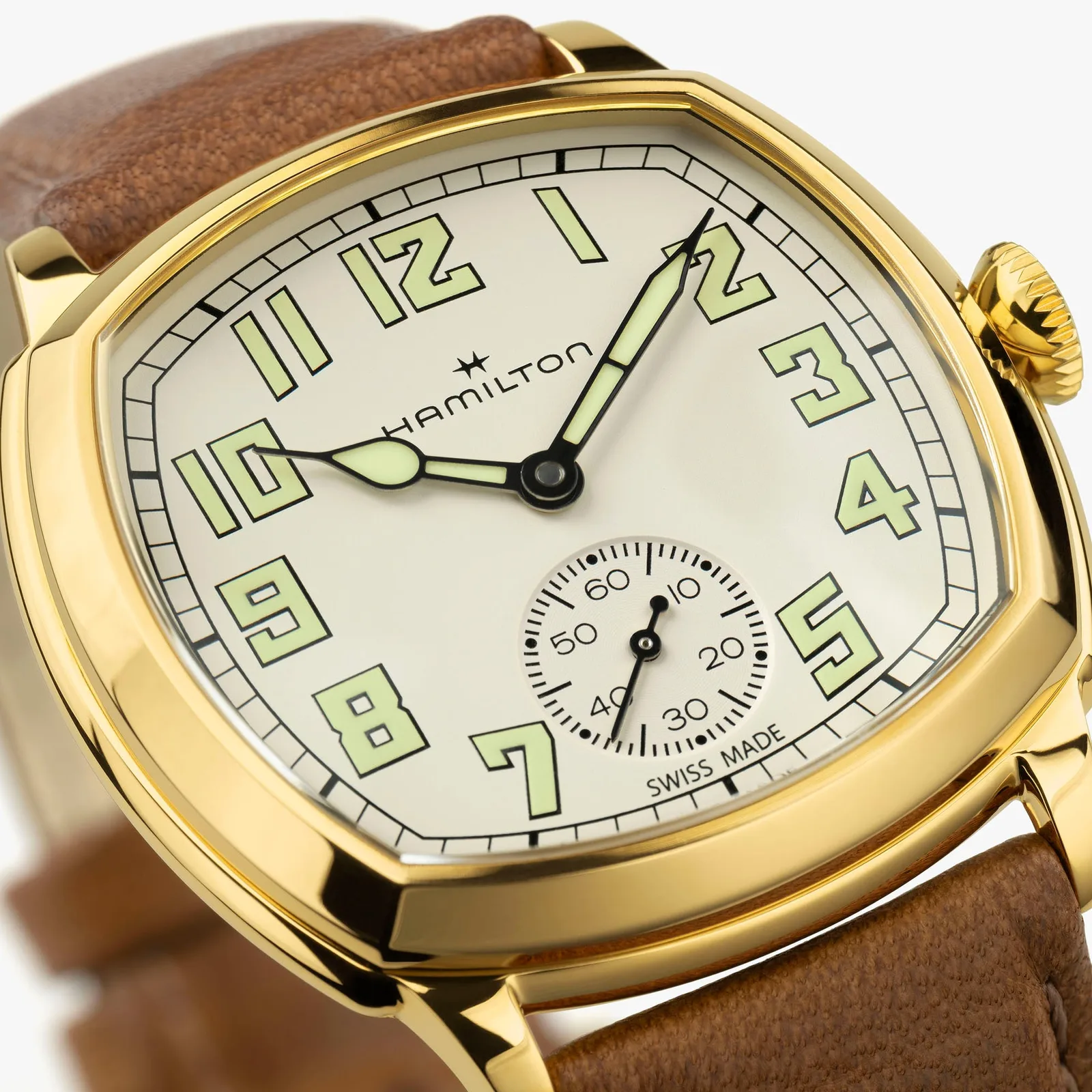 Hamilton American Classic Cushion Small Second 34 mm Handaufzug Herrenuhr H36139520