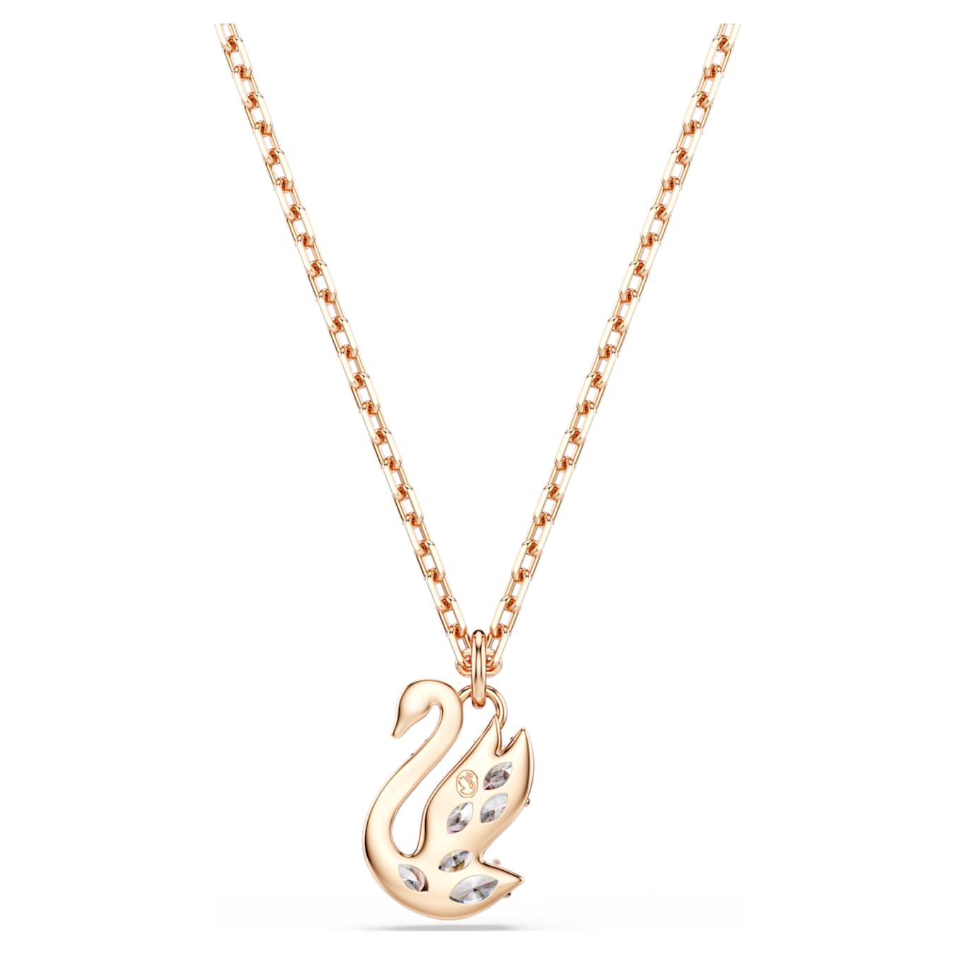 Swarovski  Swan Anhänger Verschiedene Schliffe, Schwan, Weiß, Roségold-Legierungsschicht